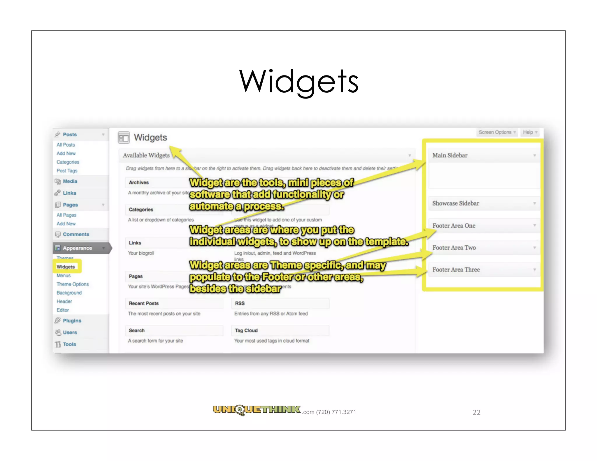 Widgets




   .com (720) 771.3271   22
 