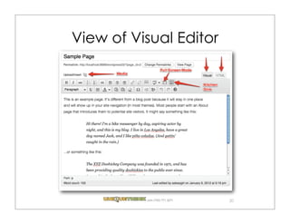 View of Visual Editor




          .com (720) 771.3271   20
 