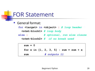 beginners python programming language to understand | PPT