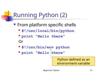 beginners python programming language to understand | PPT
