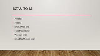 spanish language for beginners level ppt | PPTX