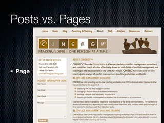 Posts vs. Pages



Page
 