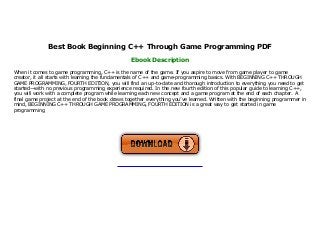 Best Book Beginning C++ Through Game Programming PDF