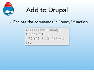 Beginning Jquery In Drupal Theming