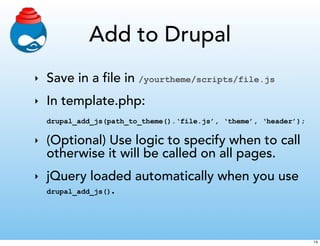 Beginning Jquery In Drupal Theming