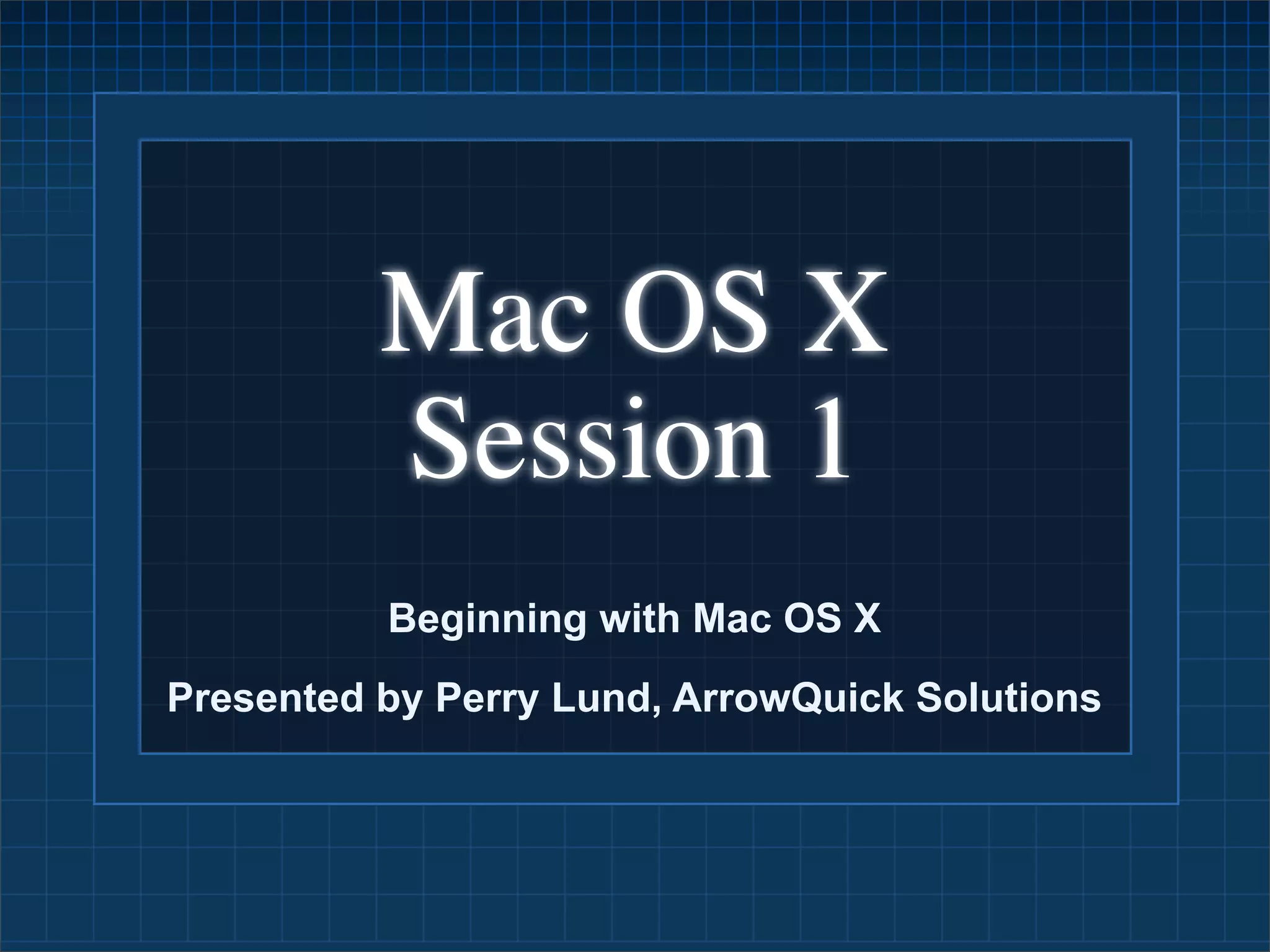 Beginning Mac Os X