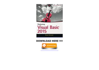 Beginning Visual Basic 2015 | PPT
