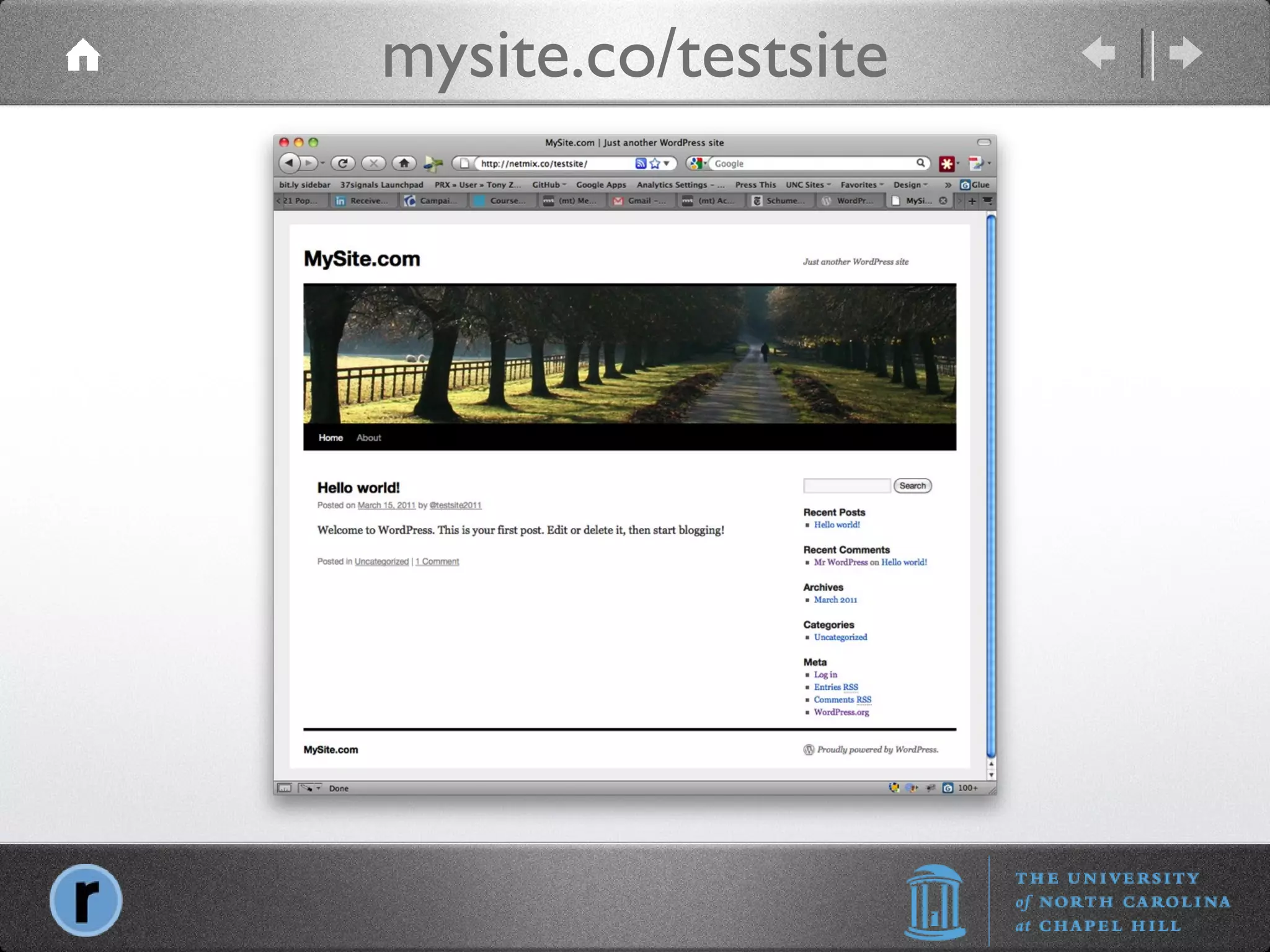 mysite.co/testsite 