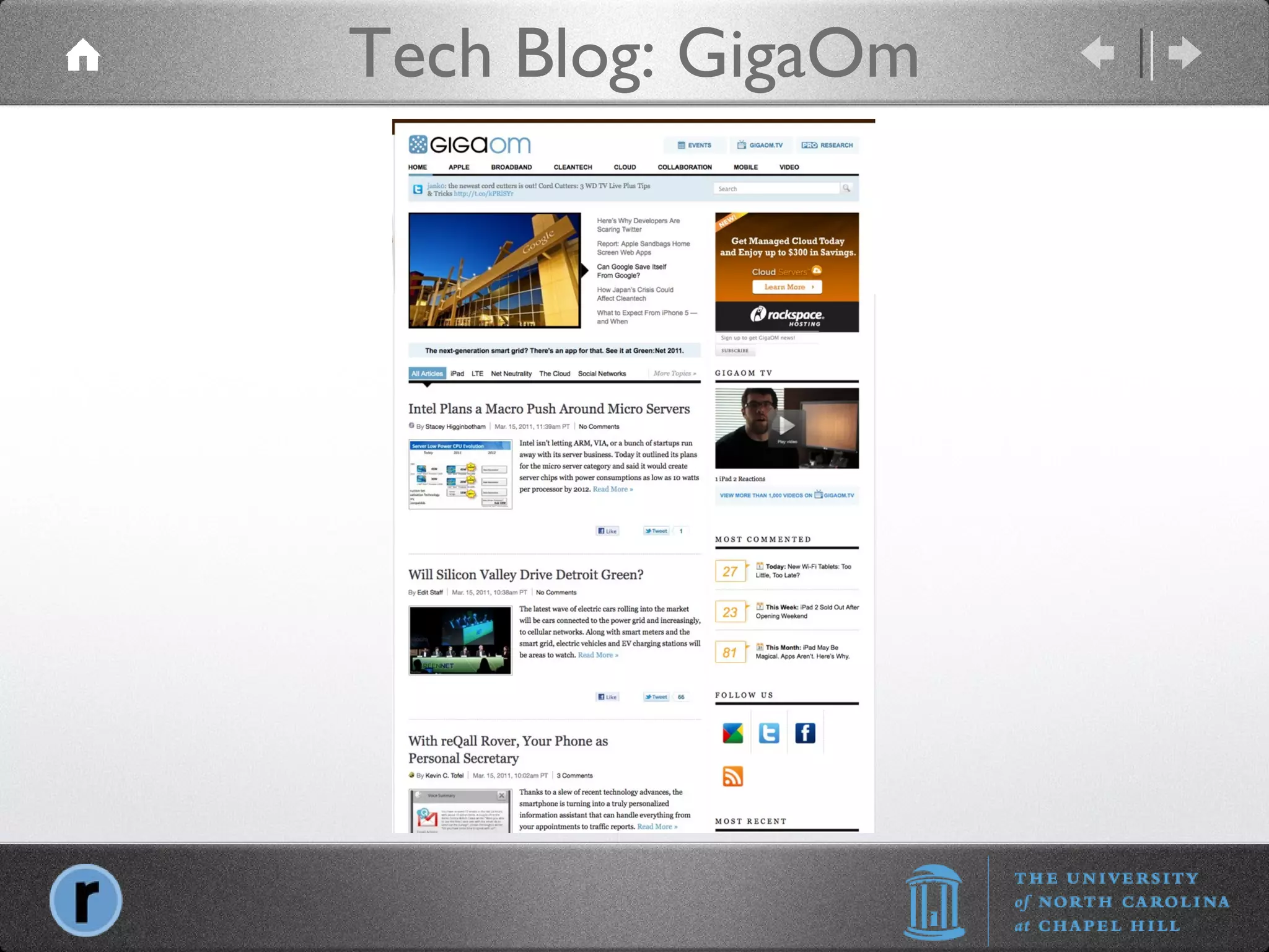 Tech Blog: GigaOm 