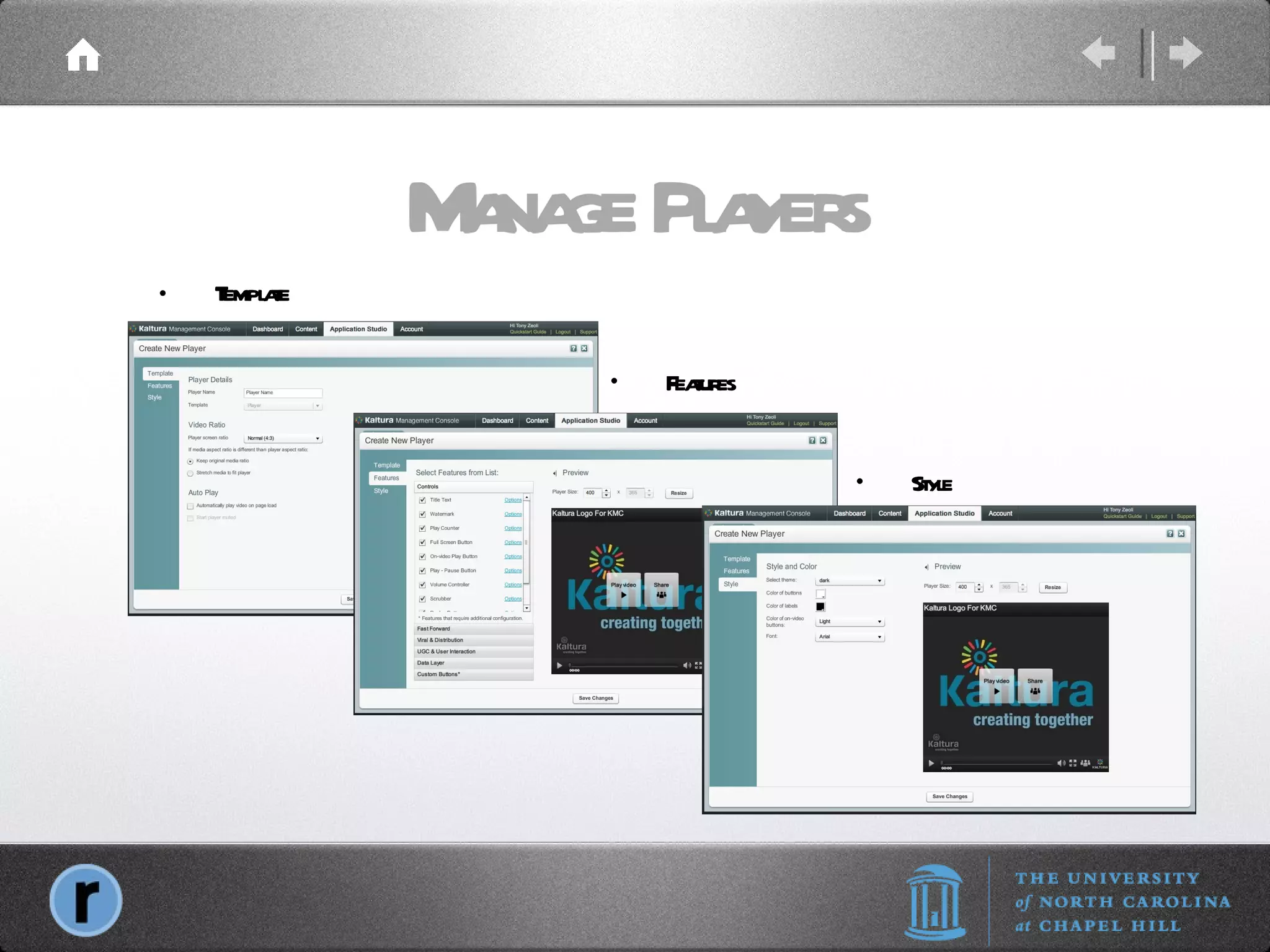 Manage Players Template Features Style 