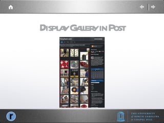 Display Gallery in Post 