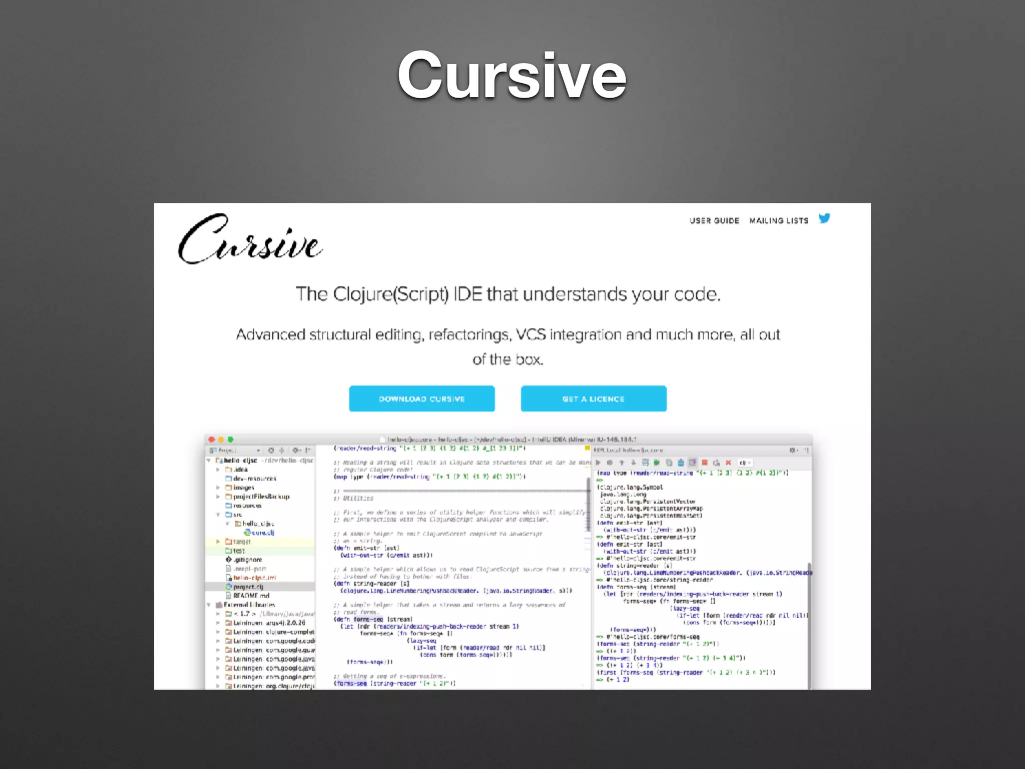Cursive
 