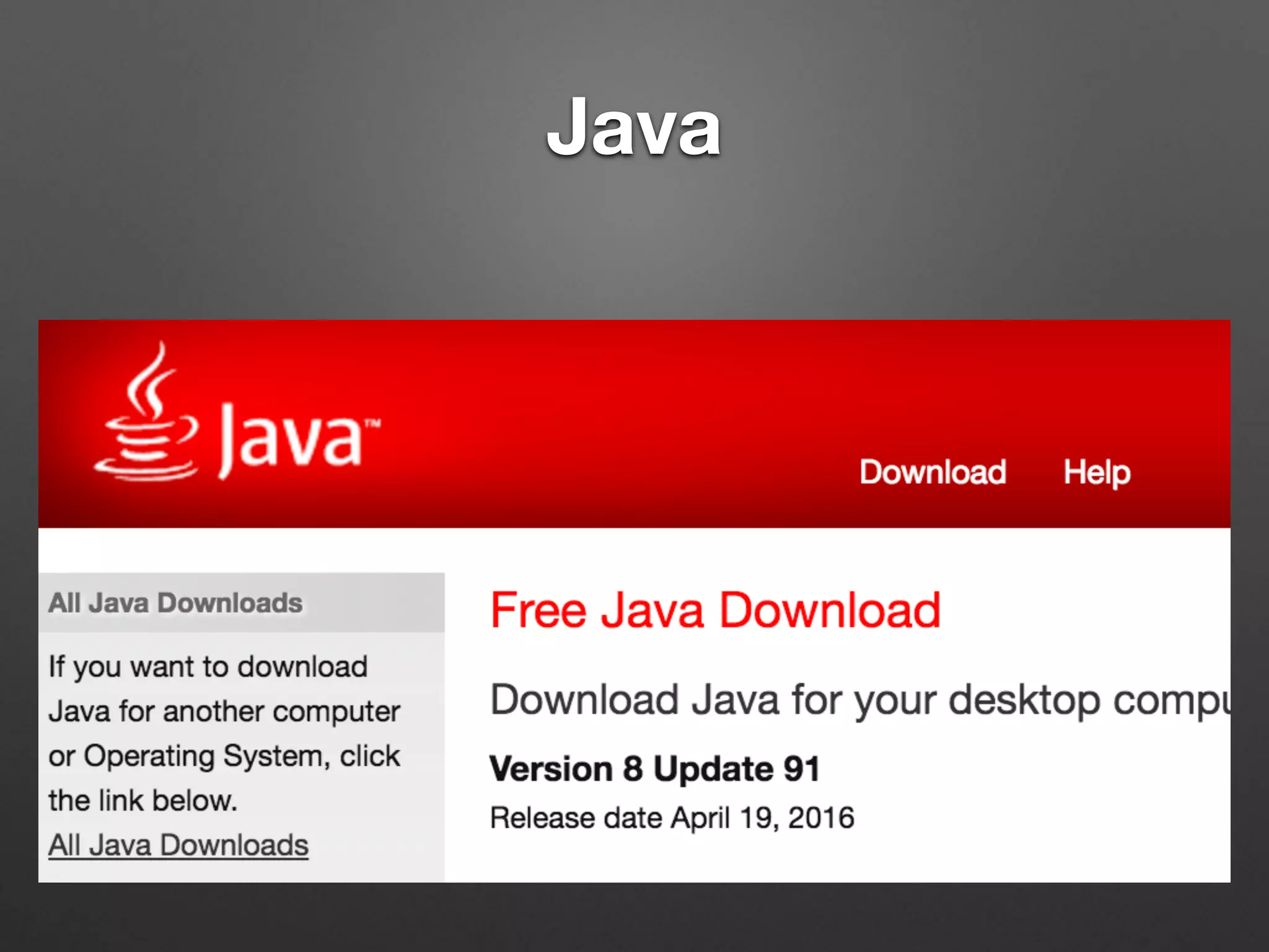 Java
 