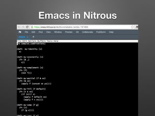 Emacs in Nitrous
 