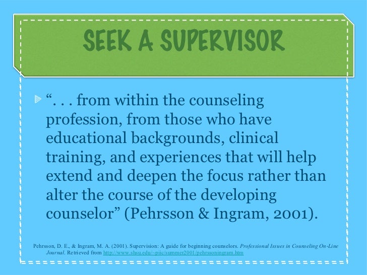 counselor supervisor