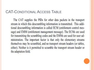 CAT-CONDITIONAL ACCESS TABLE
 