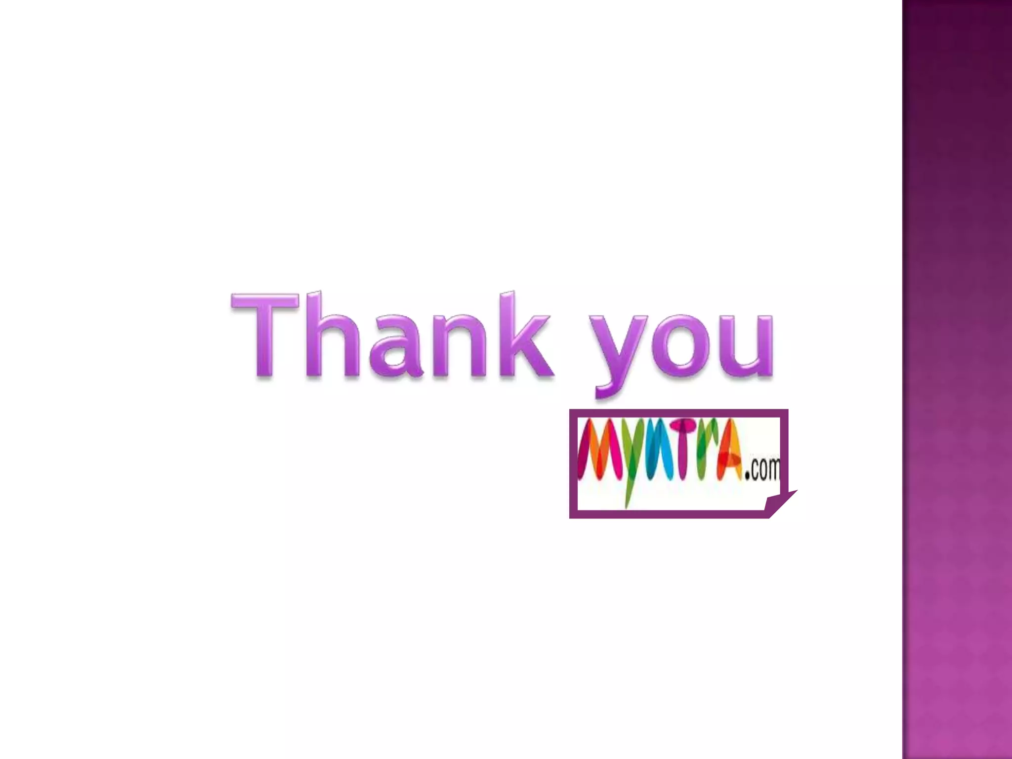 e- commerce ppt on myntra.com