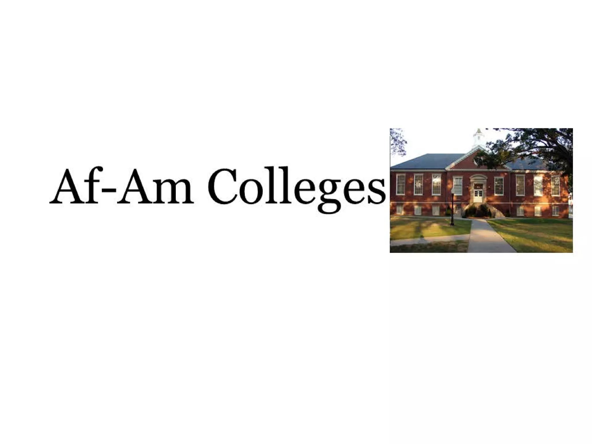 Af-Am High Schools

 