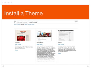 Install a Theme
 