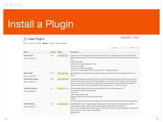 Install a Plugin
 