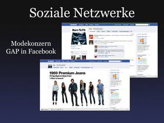 Soziale Netzwerke Modekonzern GAP in Facebook 