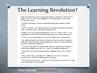 The Learning Revolution?




Photo used from thelearningweb.net
 