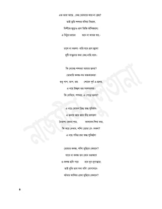 এত তাযা আতছ , তক঴ ততাভাতয কতয না তস্দ঴?
তাই তুচভ ঱঱ধয ফচ঳য়া চফযতর,
চন঱ীতথ জুড়া঑ প্রাণ চবচজ আাঁচিজতর।
এ চনঠুয চযাচয রৄতন না কাতয স্঩য,-
ঢাতর না করুণা- ফাচয মতফ প্রাণ জ্ঠতর!
রৃচি ঳ান্ত্বনায কথা তক঴ নাচ঴ ফতর।
চক তদতিছ ঱঱ধয! আভায র৅দয়?
ততাভাচয করি-঳ভ অন্ধকাযভয়!
রৄধু ঩া঩, তা঩, বয় ত঱াতক ঩ুণথ এ-র৅দয়,
এ নত঴ উজ্টর রৄভ্র ঳যরতাভয়।
চক তদচিতফ, ঱঱ধয, এ ত঩াড়া র৅দয়?
এ নত঴ তকাভর চস্দগ্ধ স্঩চ্ছ সুচনভথর-
এ র৅দতয় স্ততয স্ততয তীব্র ঴রা঴র!
ননযা঱য তফদনা ঱ত, কারানর-চ঱িা কত,
চক কতয তদিাফ, ঱চ঱! ততাভা ত঳–঳কর?
এ নত঴ ঩চফত্র যভয স্঩চ্ছ সুচনর্ম্থর!
ততাভায করি, ঱চ঱! ভুচছতফ তকভতন?
মাতফ না করি তফ তকান রৄবক্ষতণ
঑-করি র৅চদ ঩তয যতফ মুগ-মুগান্ততয;
তাই ফুচঝ বাফ ঳দা ফচ঳’ তমাগা঳তন-
আাঁধায কাচরভা-তযিা ভুচছতফ তকভতন?
৪
 