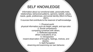 Self Knowing Components Understanding Self | PPTX