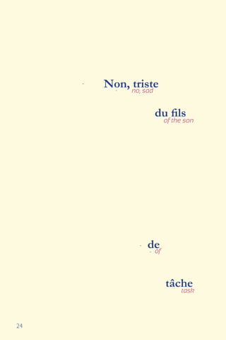 24
Non, tristeno, sad
-
-
du fils
of the son
-
-
deof
tâchetask
 