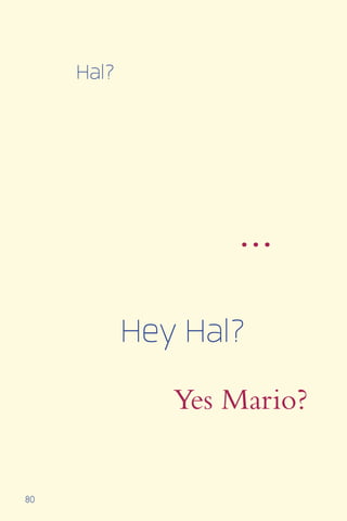 80
Hal?
Hey Hal?
...
Yes Mario?
 