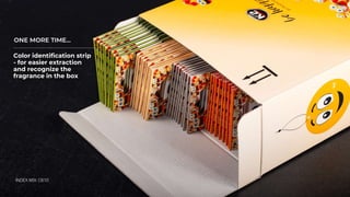INDEX MIX: C810
Color identification strip
- for easier extraction
and recognize the
fragrance in the box
ONE MORE TIME...
 