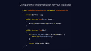 Using another implementation for your test suites
 