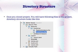 Directory Structure


    Once you cloned project, You will have following files in the project,
    directory structure looks like this
 