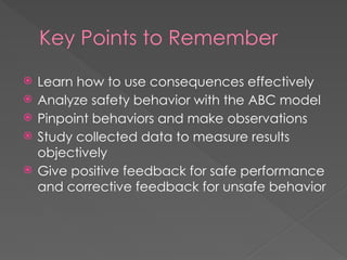 BEHAVIOR-BASED SAFETY for plants and industries | PPTX