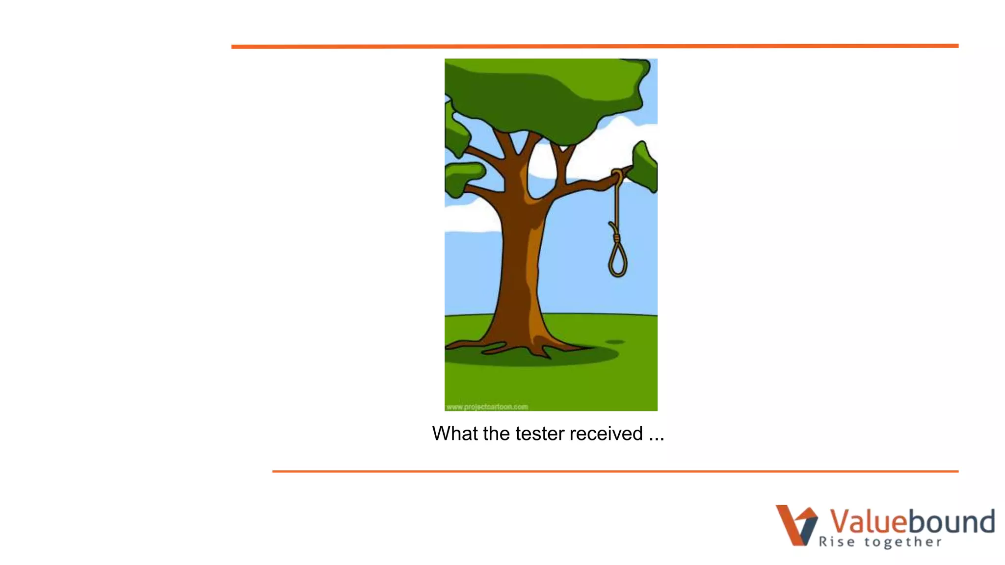 What the tester received ...
 