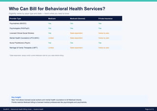 Comprehensive Guide to Behavioral Health Billing: Master Coding, Claims ...