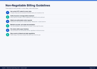 Comprehensive Guide to Behavioral Health Billing: Master Coding, Claims ...