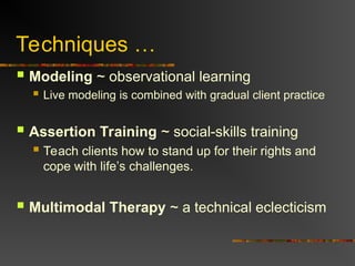 Modeling Therapy Example Behavioral and CBT PowerPoint presentation | PPT