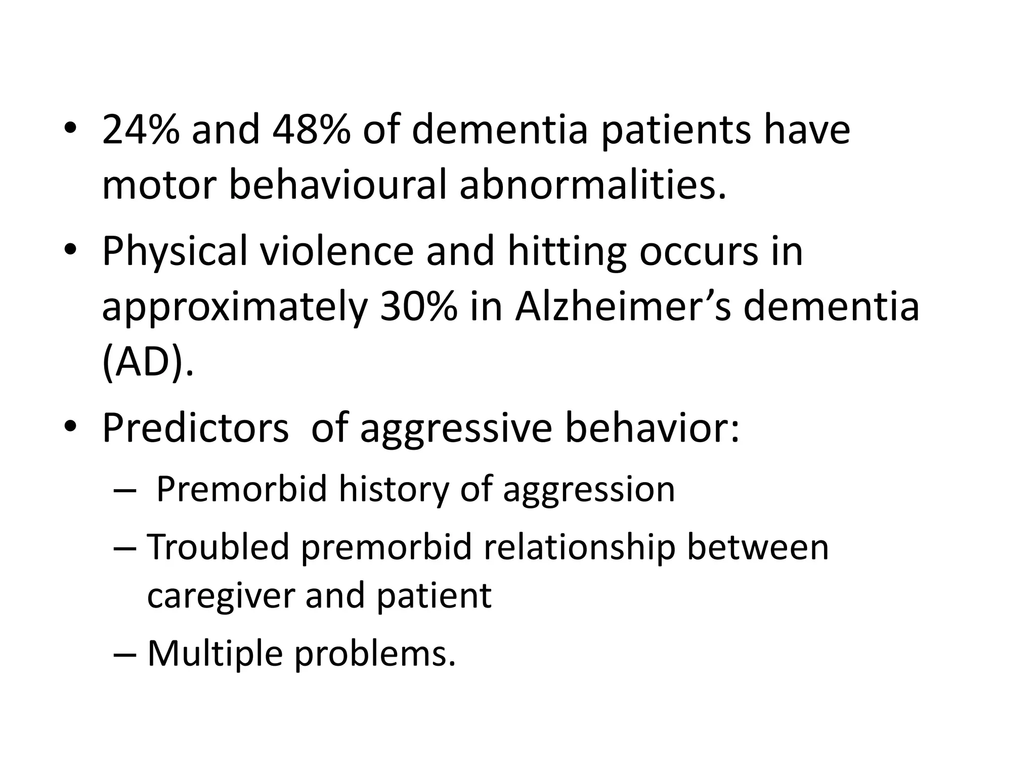 Behavioral and psychological symptoms of dementia | PPTX