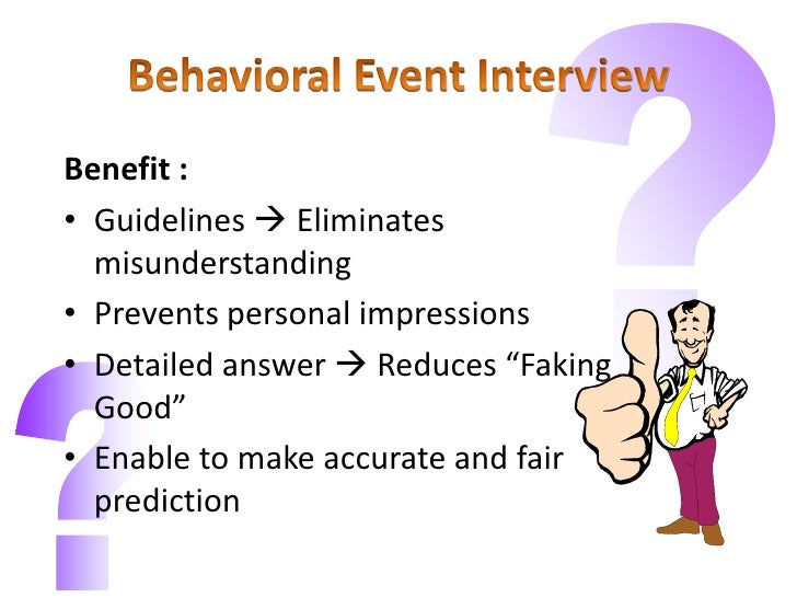Behavioral event interview presentation