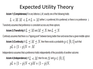 Expected Utility Theory<br />