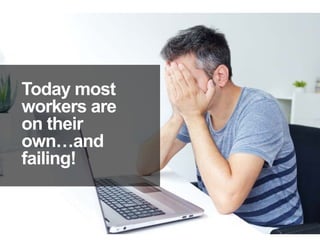 Today most
workers are
on their
own…and
failing!
 