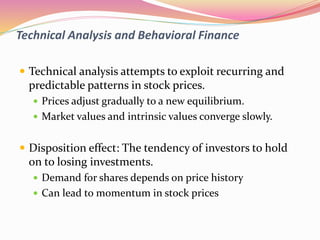 Behavioral finance summary
