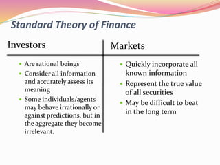 Behavioral finance summary