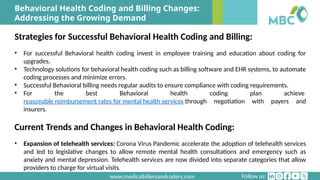 Behavioral Health Coding and Billing Changes Addressing the Growing ...