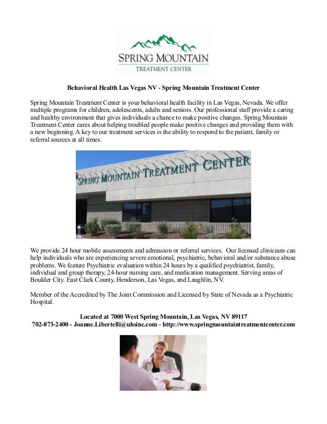 Behavioral health las vegas nv spring mountain treatment center