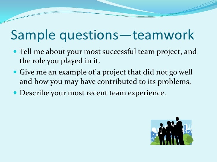 describe teamwork experience