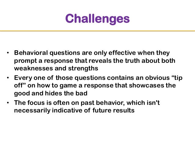behavior questions interview