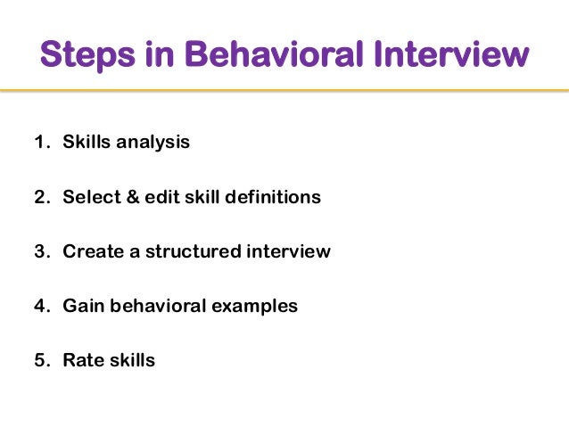 behavioral interview