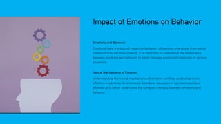 Emotions Inform Behavour Behavioral Neuroscience - An Introductory Presentation by: The Angel ...